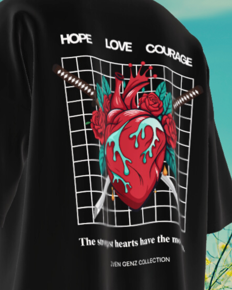 The Strongest Hearts Have the Most Scars Oversized Tee