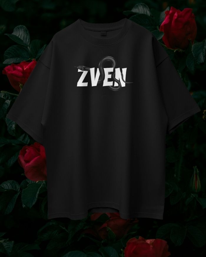 Serpent's Embrace: A Zven Enigma Oversized Tee