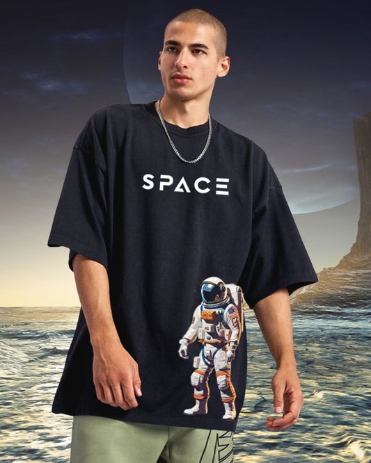 Space Astronaut printed oversized t-shirt