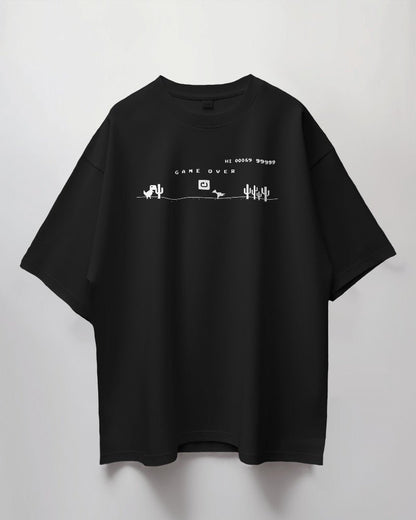 Google Dinosaur Game Over Oversized Tee - zven.in