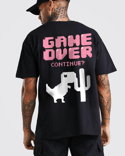 Google Dinosaur Game Over Oversized Tee - zven.in