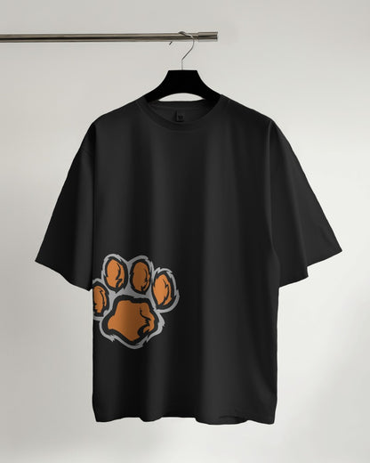 Tiger Paw printed oversized tee